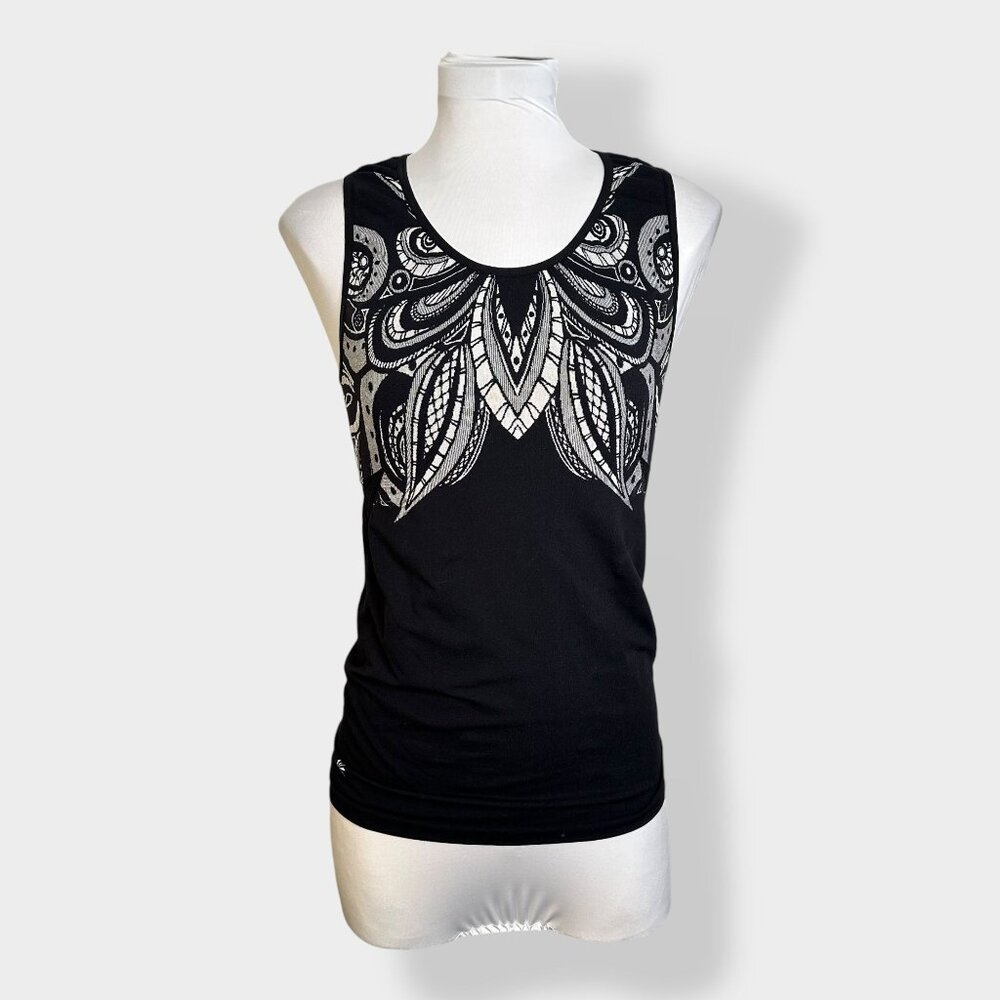 Athleta‎ Black Printed Seamless Tank
